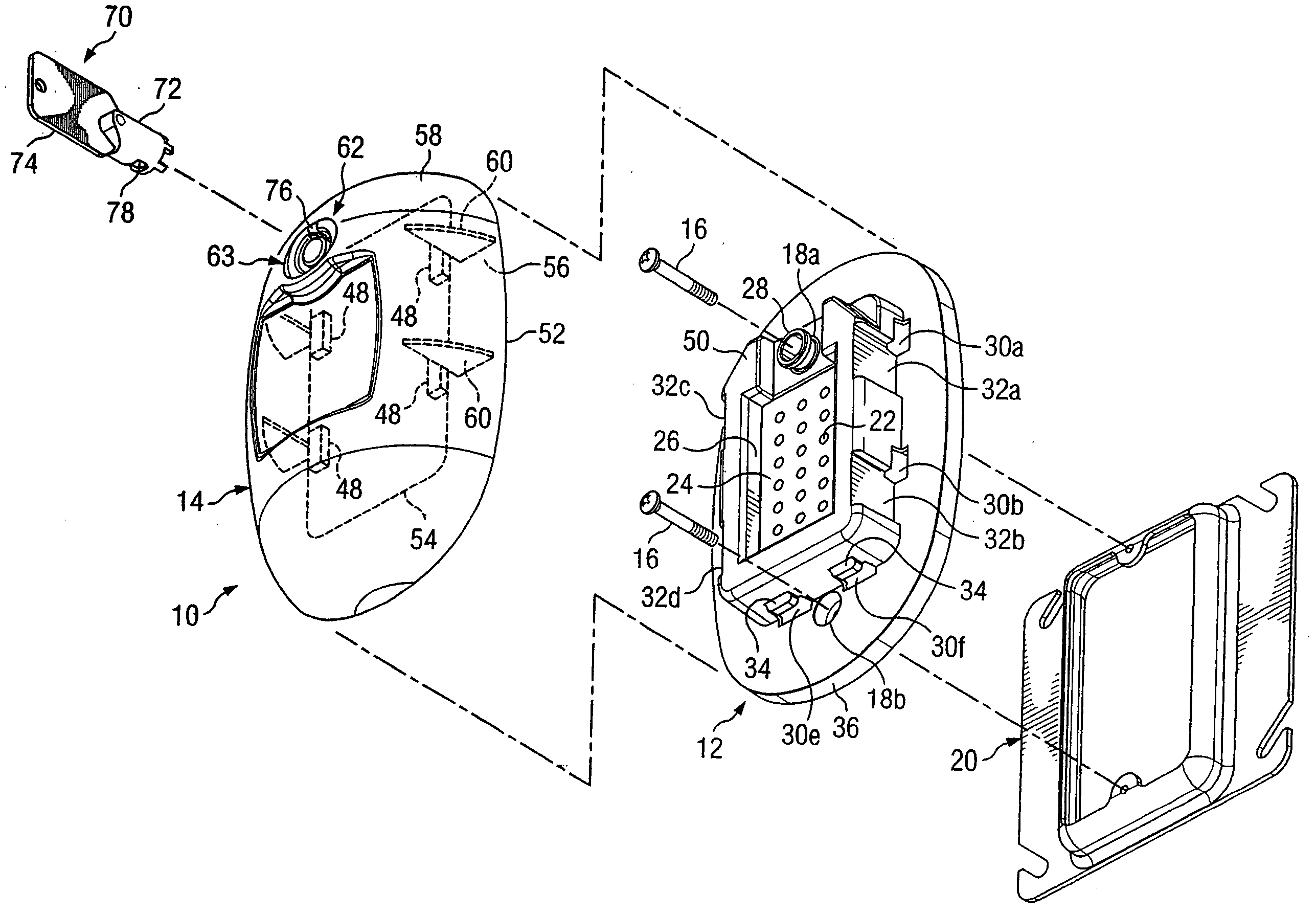 Method for protecting from unauthorized access one or more ports of a system integrated into a structure for injection of a material into one or more cavities in the structure
