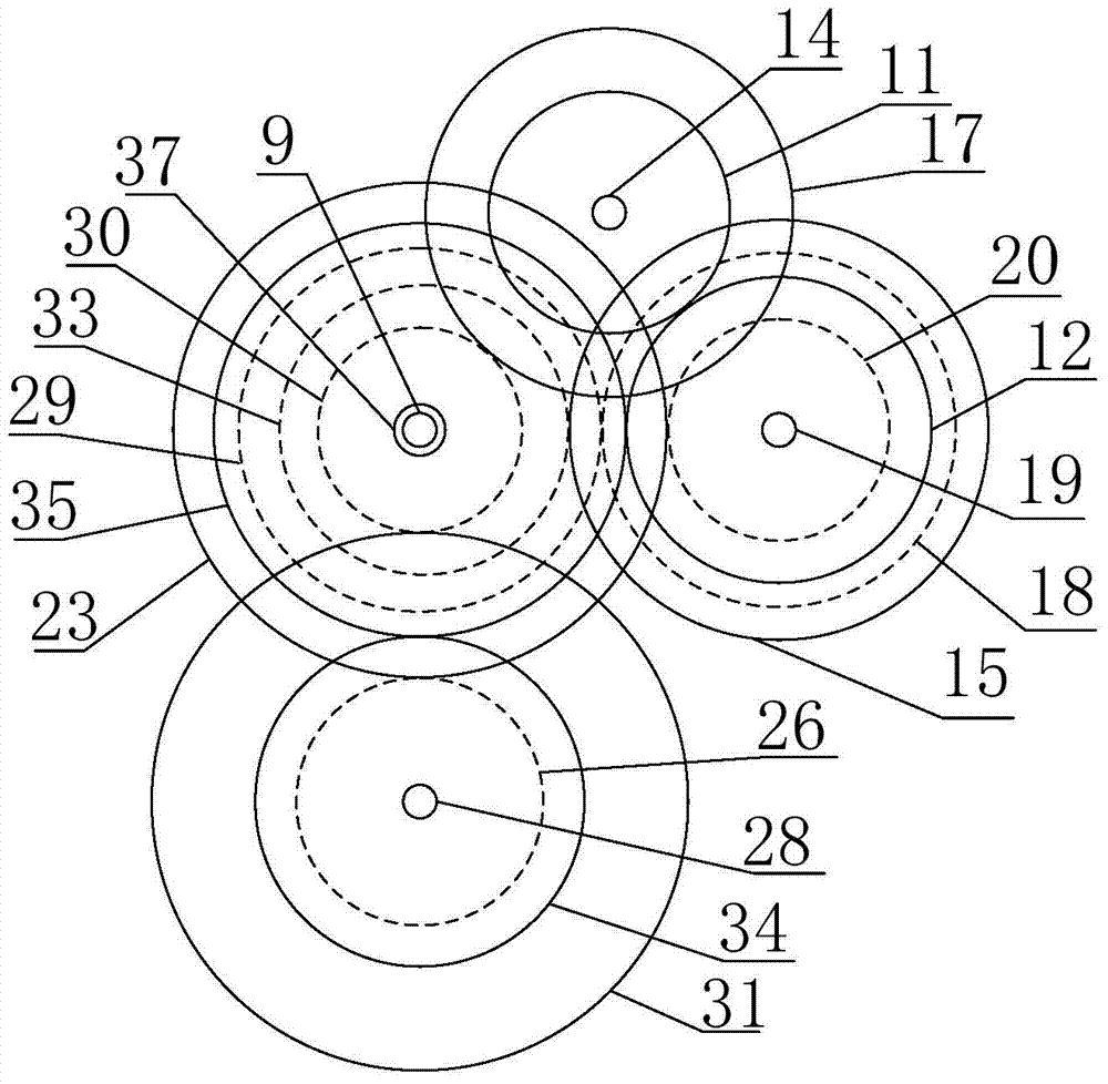 Hybrid drive system with three-clutch automatic transmission and control method