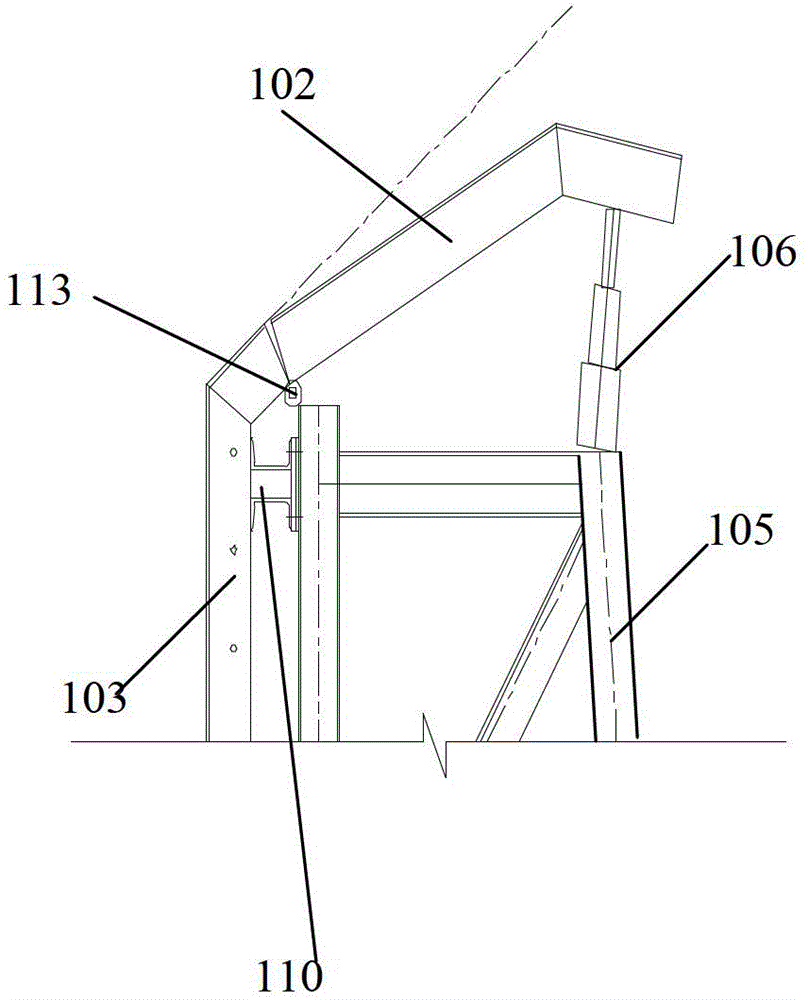 Large-span moving-door type combined formwork system