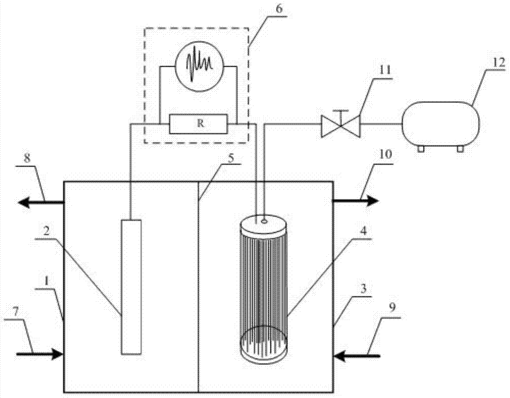 A microbial fuel cell using a conductive membrane aerated biofilm reactor as a cathode