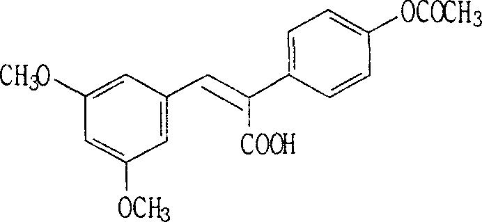 (E)-3,5-dimethox-4'-hydroxy diphenyl ethylene synthesis method
