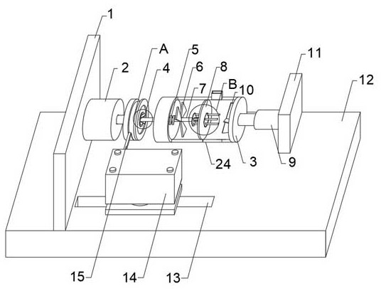 A plastic pulley production groove debris collection equipment