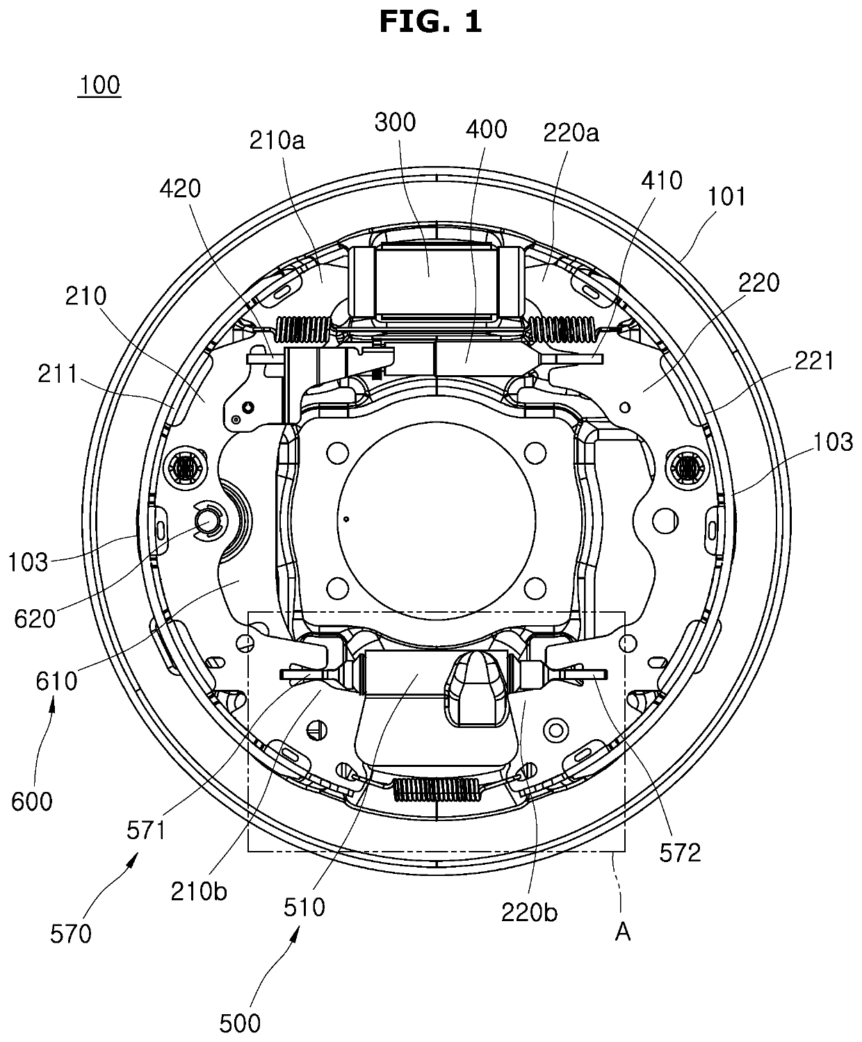 Drum brake device for vehicle