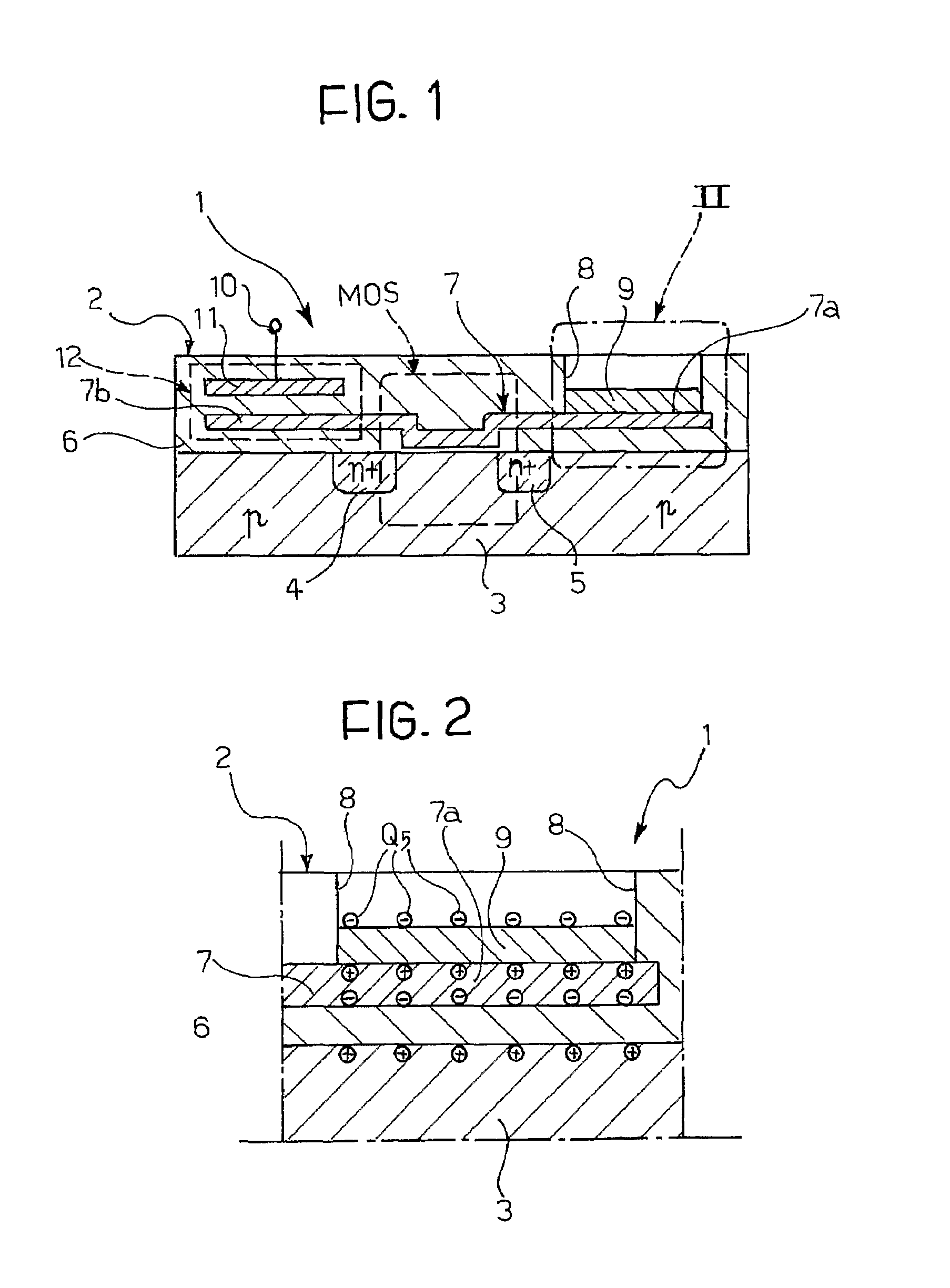 Field-effect device for the detection of small quantities of electric charge, such as those generated in bio-molecular process, bound in the vicinity of the surface