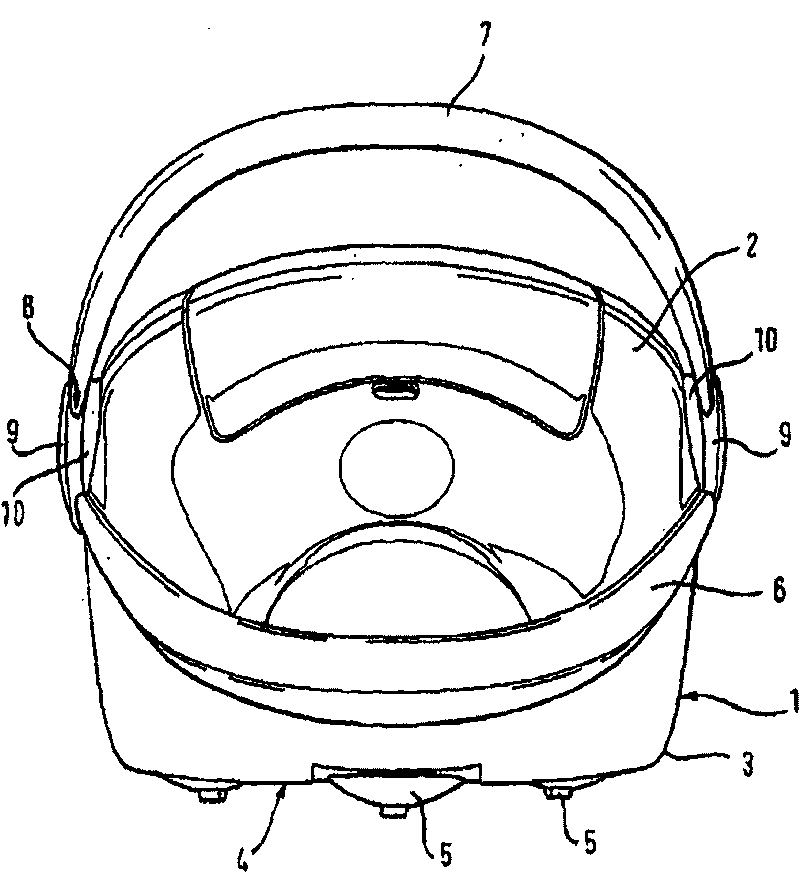 Vacuum cleaner and method for mounting the supported arch member on the shell of the vacuum cleaner