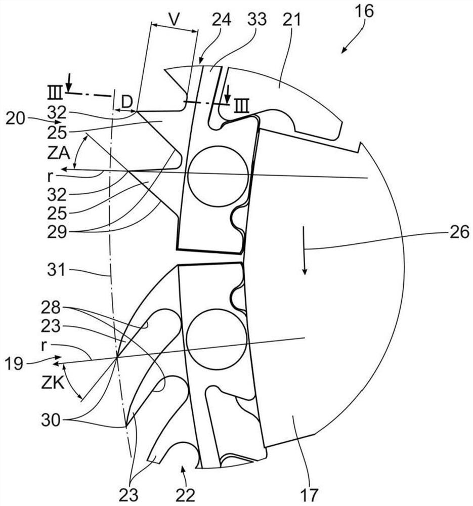 Circular comb with combing and alignment sections