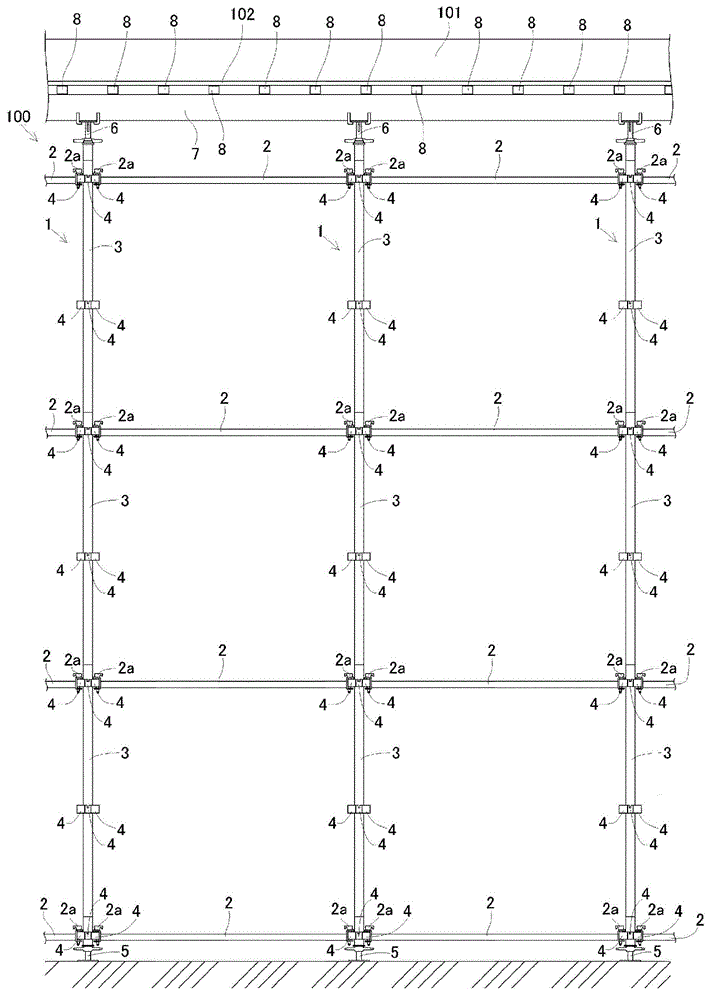 Connectors with braces and temporary set-up scaffolding