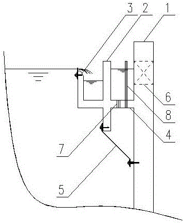 Water distribution and collection trough of rectangular feeding-while-discharging precipitation tank