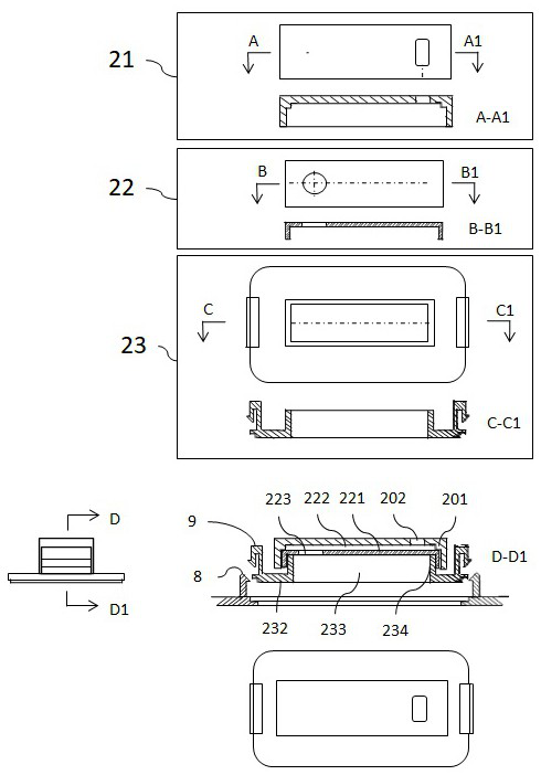 Breathing mask with separable exhaust device