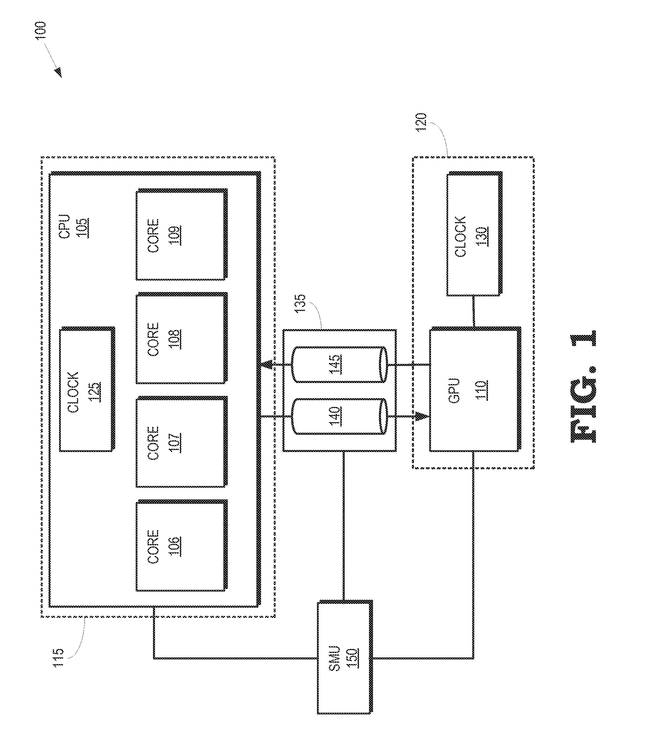 Frequency configuration of asynchronous timing domains under power constraints
