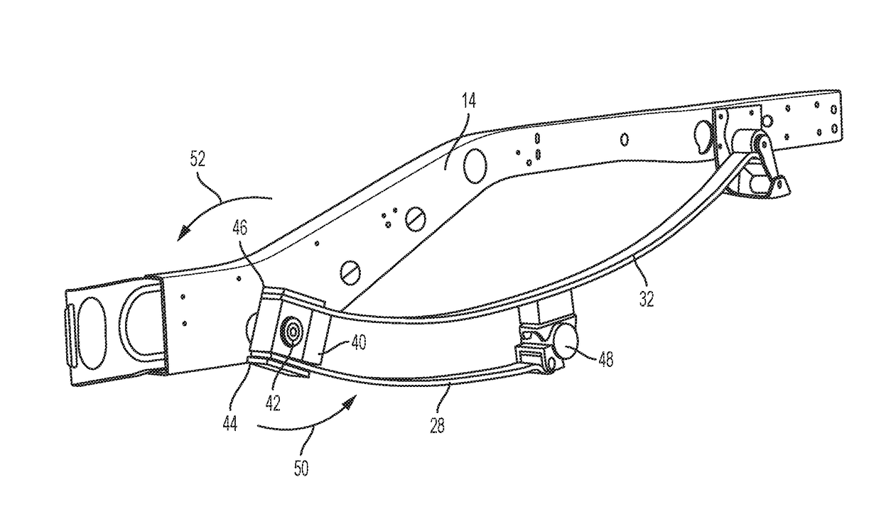 Leaf spring suspension system for a vehicle