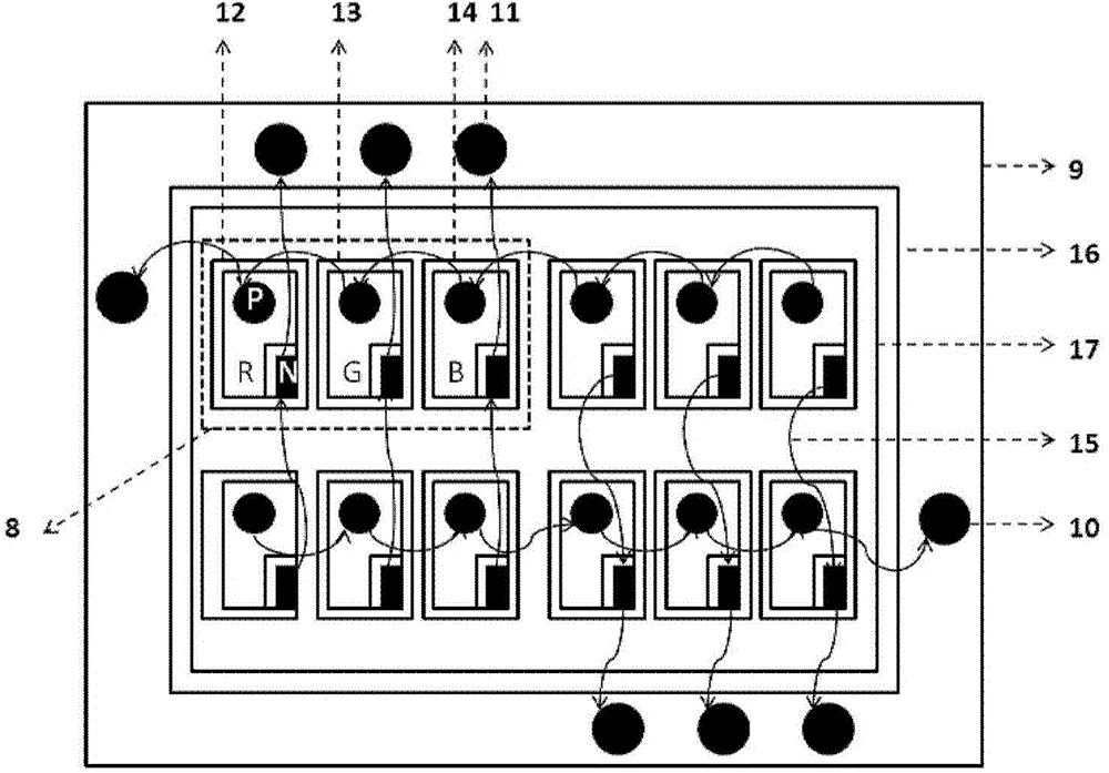 Method for producing small-spacing LED full-color display array