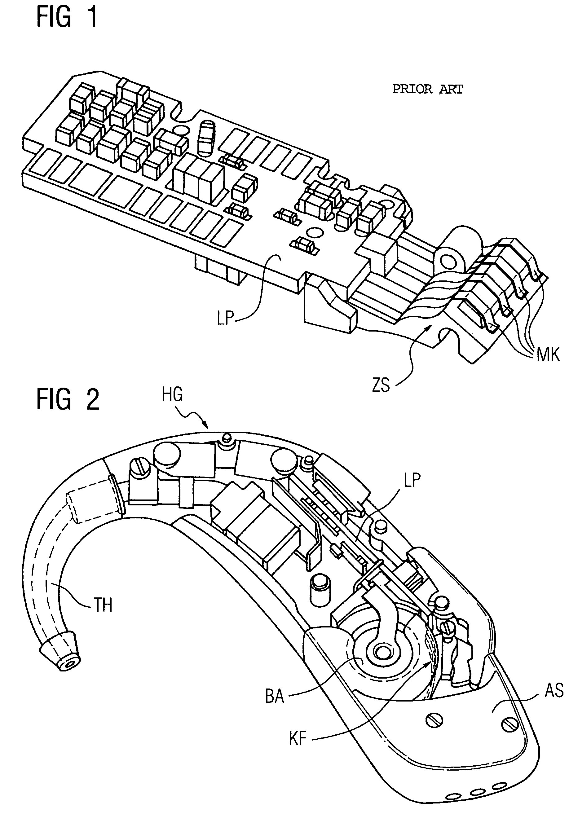 Audio shoe contact for a hearing device