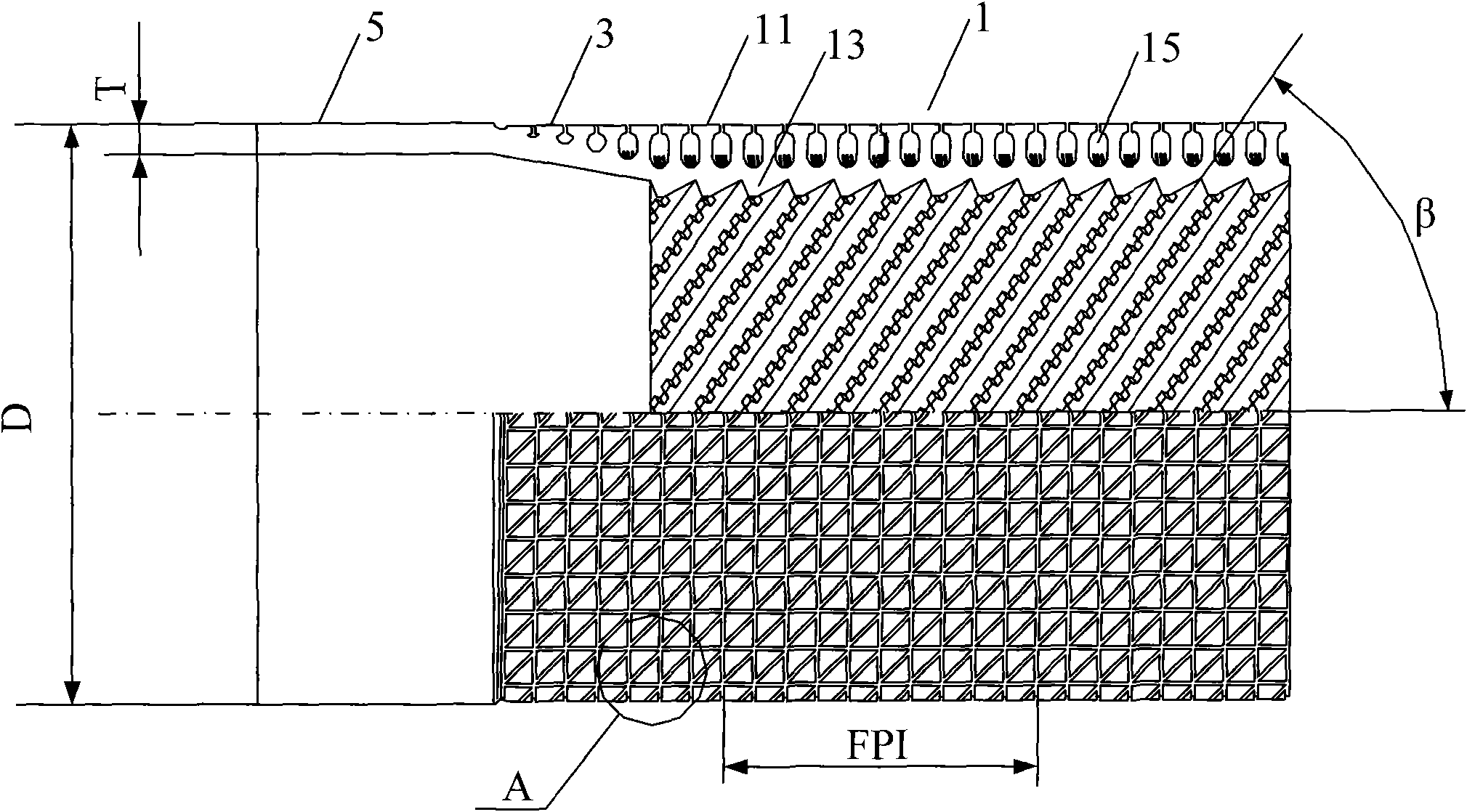 Heat-transfer pipe of evaporator