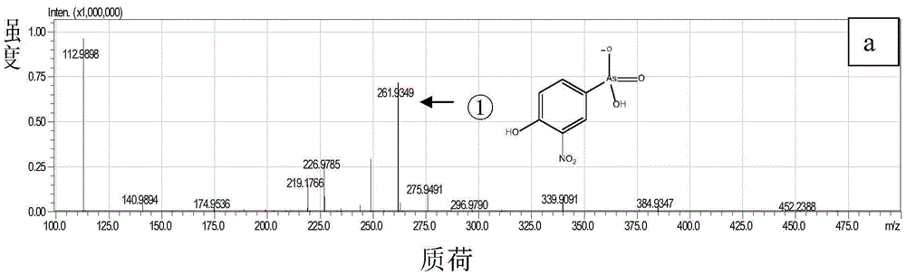 Method for separating roxarsone and its degradation product in broiler manure