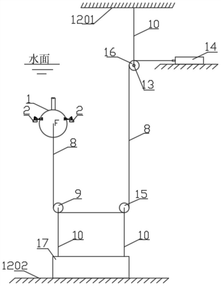 Deep sea operation platform motion response test system and test method