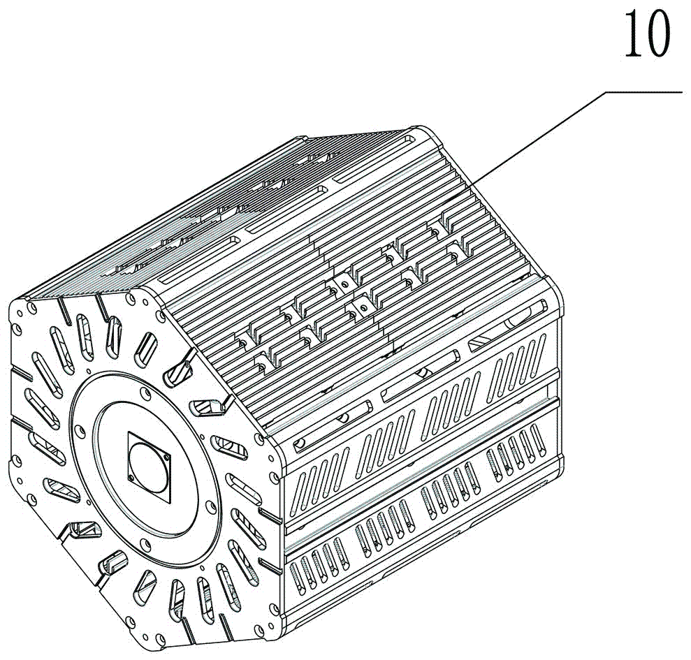 Large-power LED radiating structure