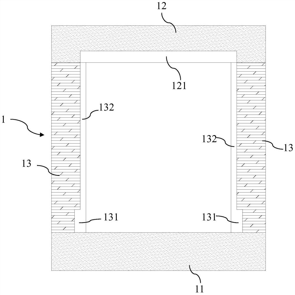 A dam body connection structure and its construction method