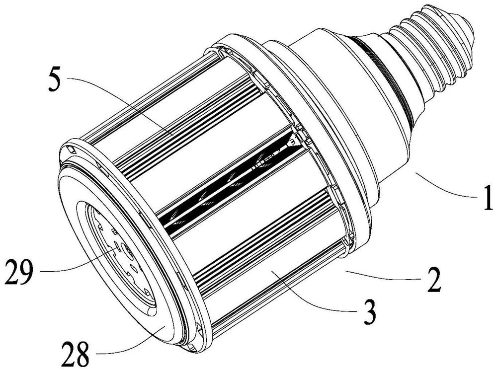 A high heat dissipation led corn lamp