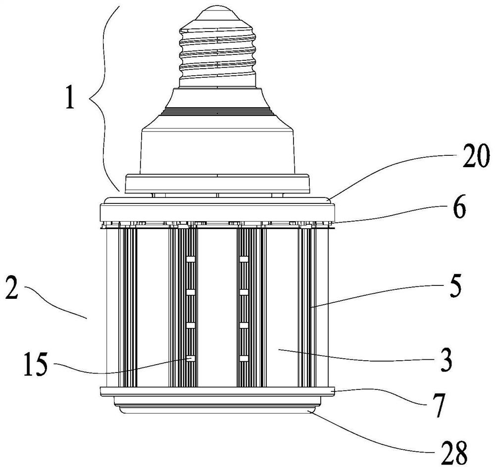 A high heat dissipation led corn lamp