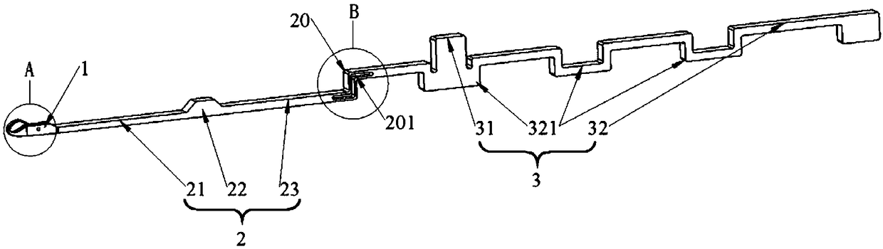 Knitting needle for knitting