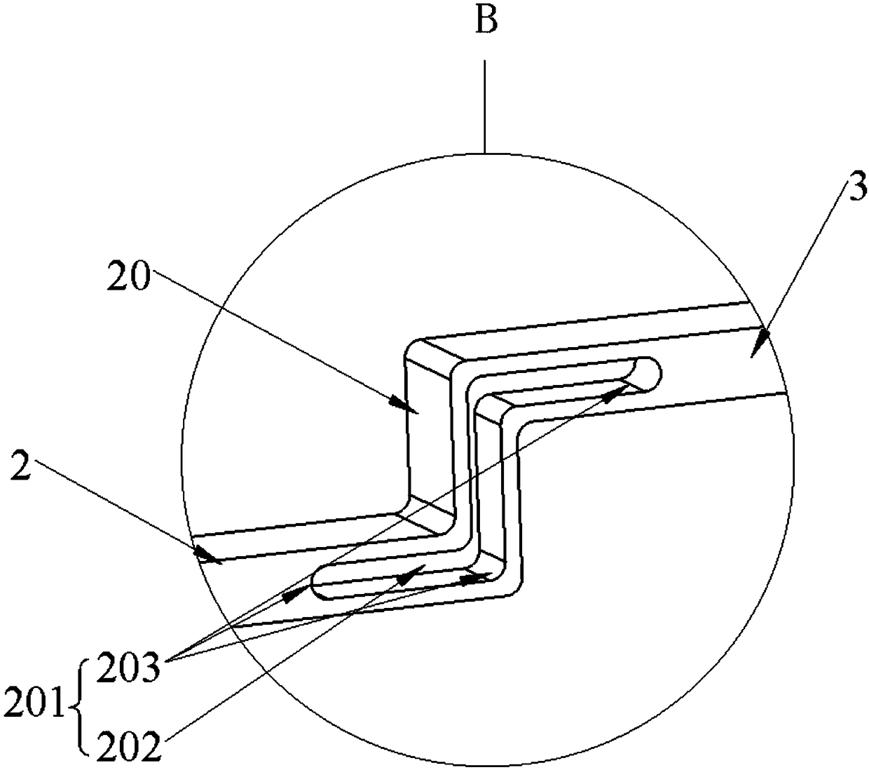 Knitting needle for knitting