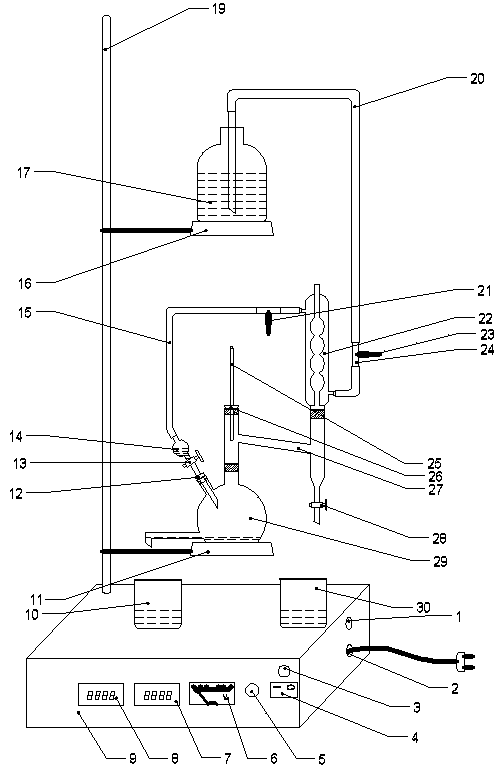 Evaporative crystallization device used for experiment teaching