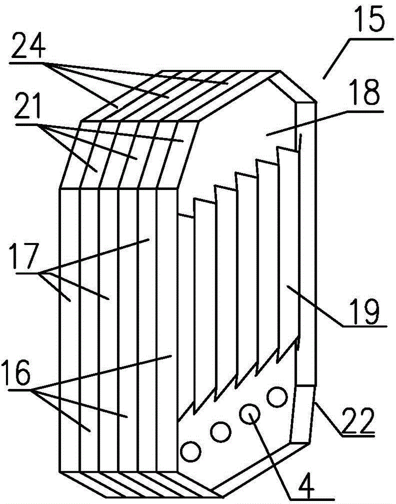 Countercurrent plate type dew-point indirect evaporative cooler with internal dividing structure, and channel clapboard
