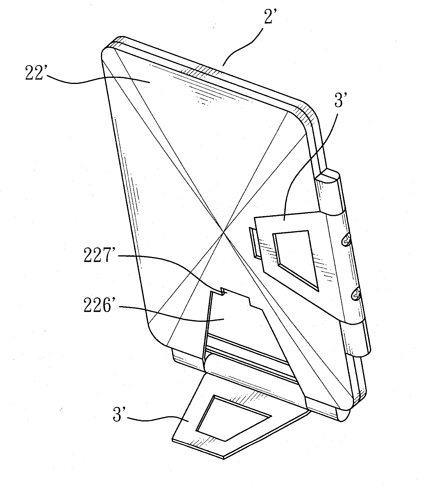 Protective cover support rack for portable electronic devices