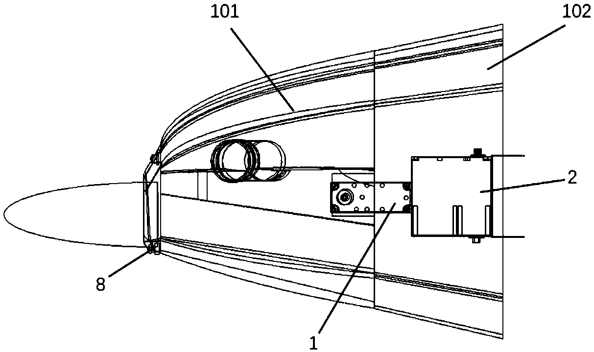 Bionic flexible line driving type large deformation dolphin