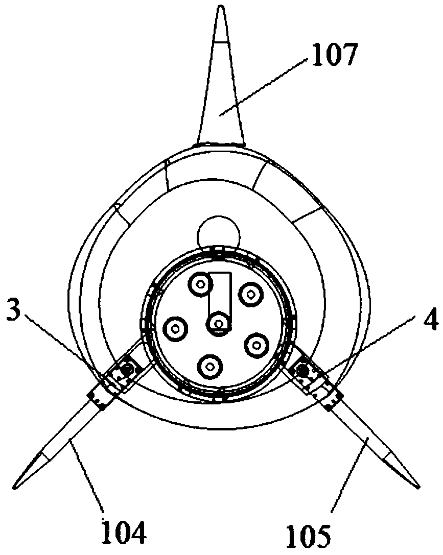 Bionic flexible line driving type large deformation dolphin