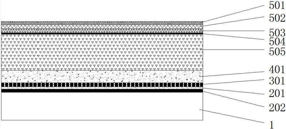 Road structure above tunnel and construction method thereof