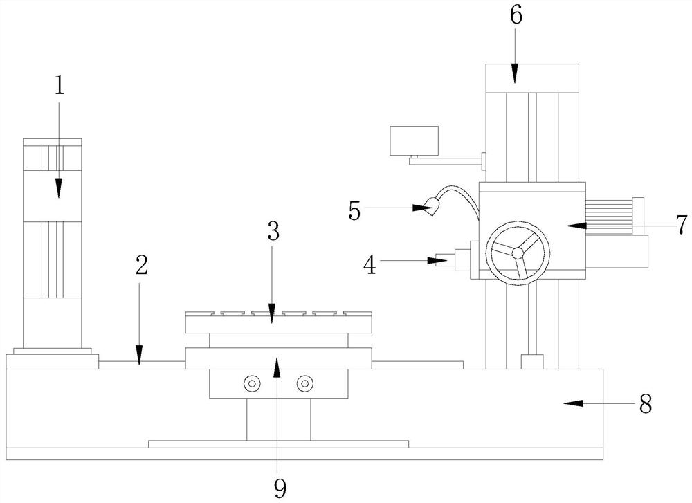 A horizontal boring machine