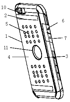 Mobile phone shell with good shock resistance and drop resistance