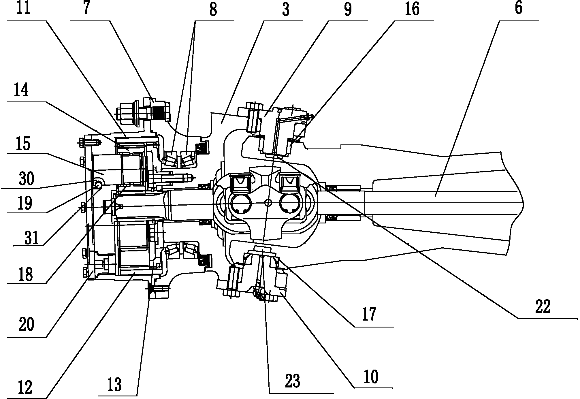 Front steering drive axle assembly