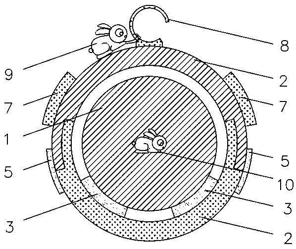 Bathing body provided with decorative layer, external connecting device and hard shell