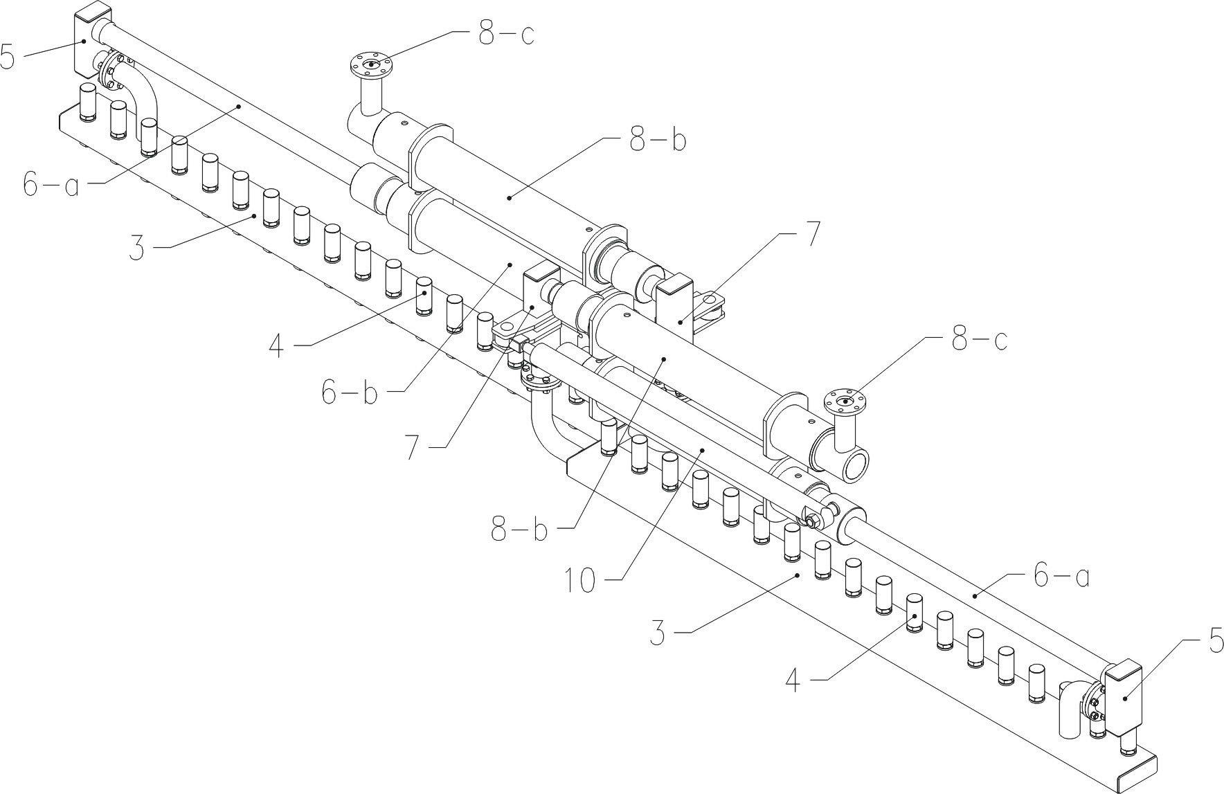 Hydraulically driven telescopic type pitch spraying device