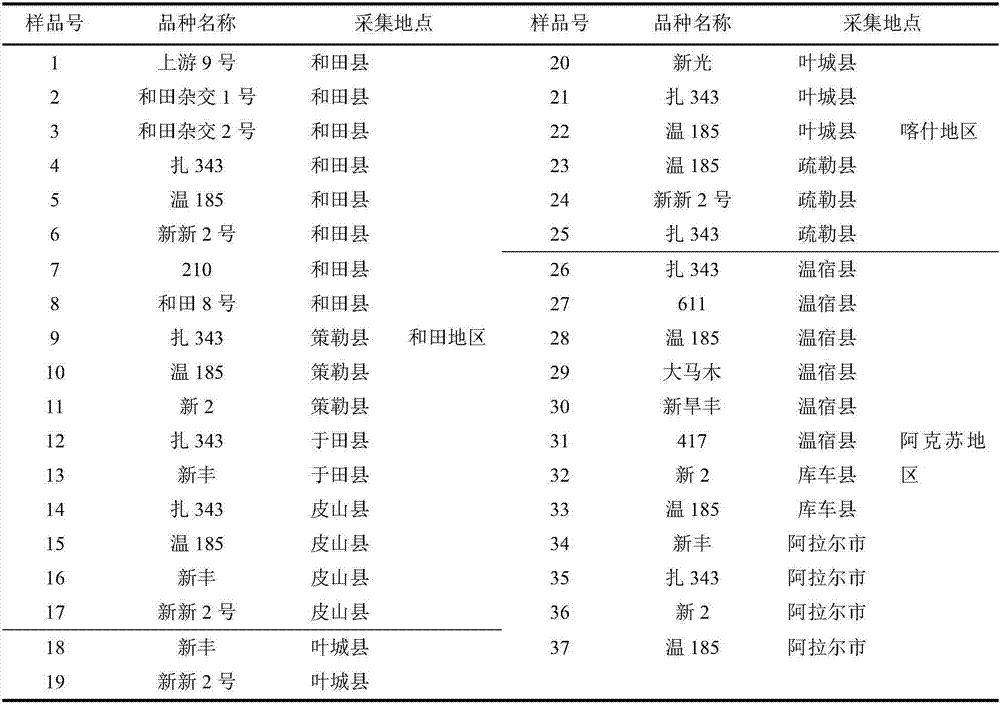 Xinjiang walnut origin traceability researching method