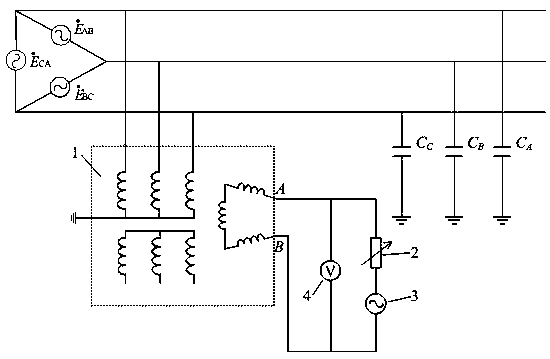 A system and method for measuring capacitive current in a neutral point ungrounded distribution network