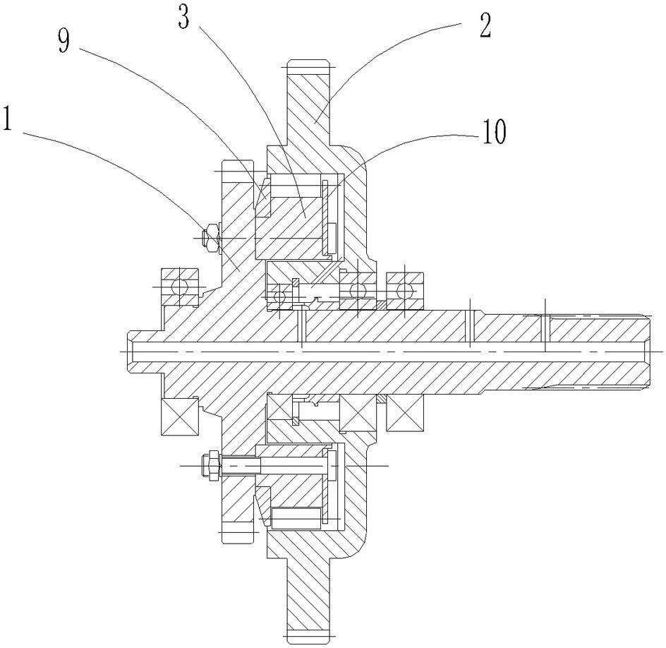 Spring resetting type overrunning clutch for energy-conservation type loader