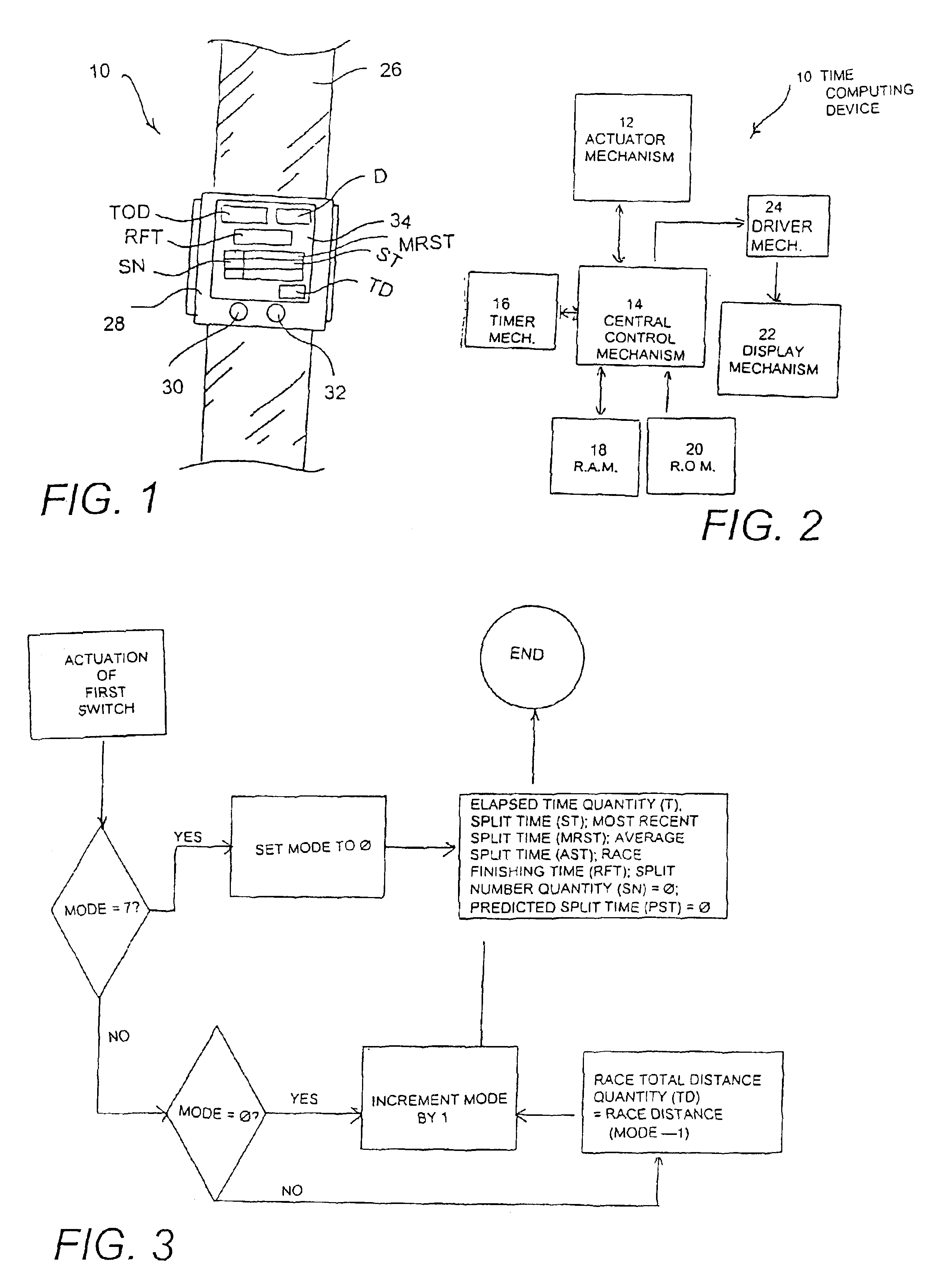 Time computing device and predictive method therefor