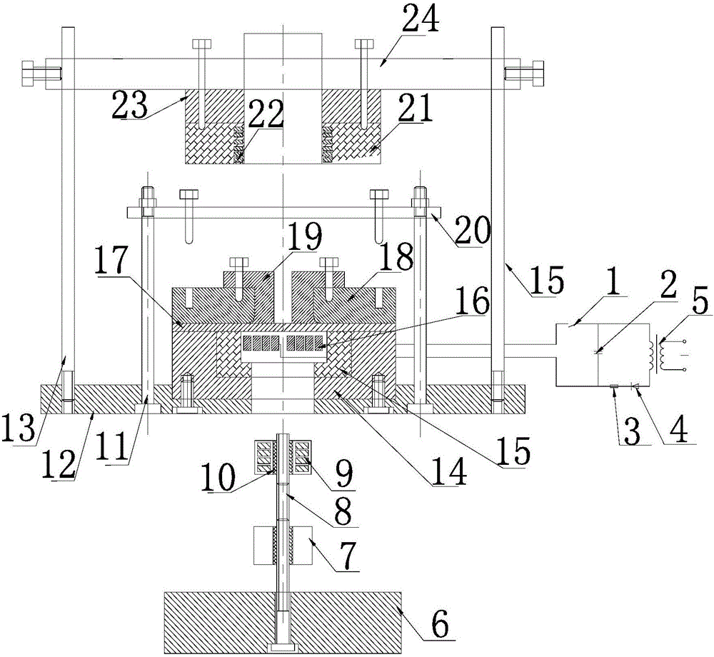 Magnetic pulse forming-based panel and pipe connection method and device