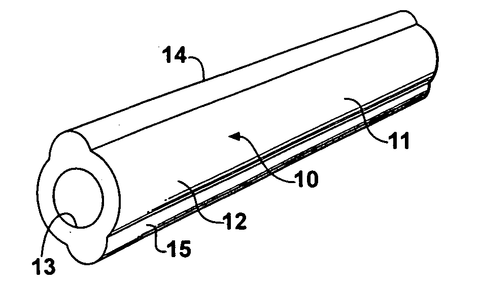 Light weight, stiffened, twist resistant, extruded vehicle axle