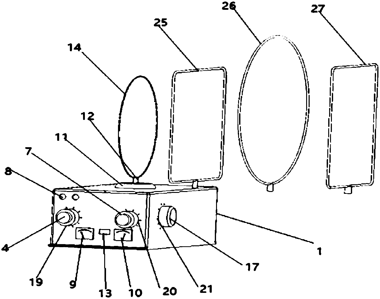 Teaching device based on resonance device in electromagnetic coupling transmission, and experiment method