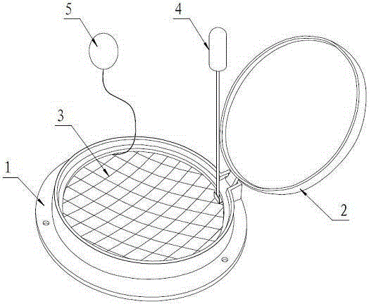 Manhole cover with opening protection and warning function