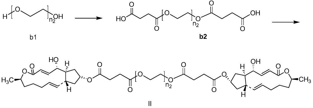 Polyethylene glycol-brefeldin A ester derivatives and preparation and applications of the derivatives