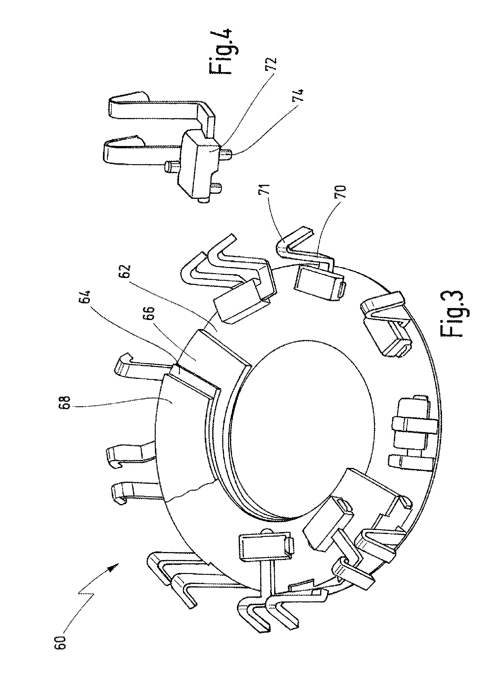 Electric Motor Having Electrical Connector Rack