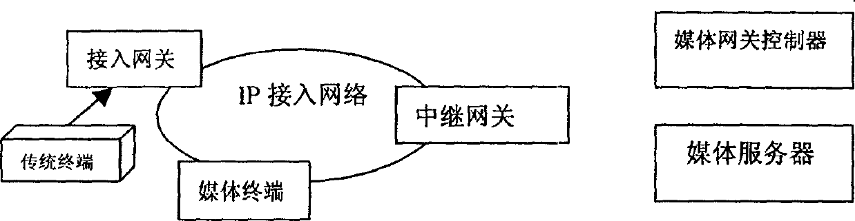 Application and communication method of terminal of network media phone