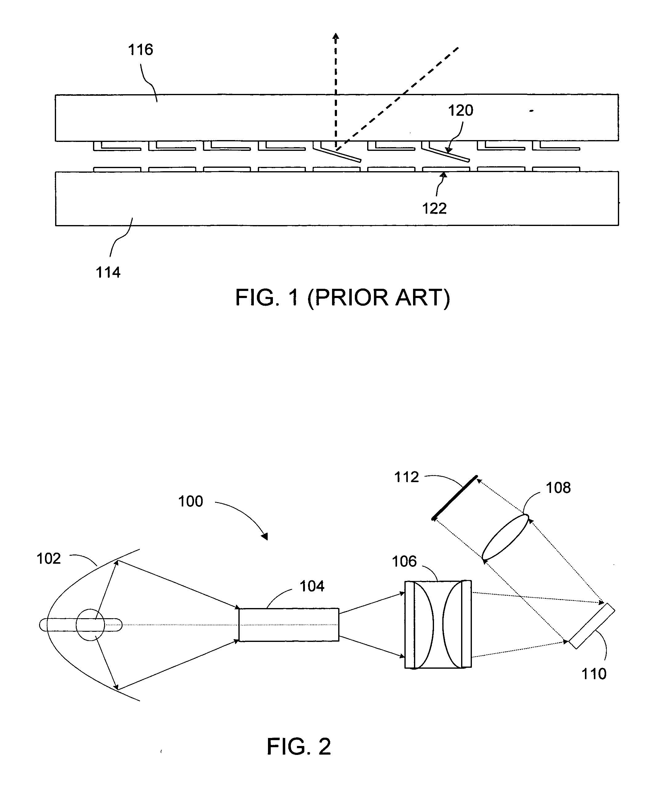 Micromirror array assembly with in-array pillars