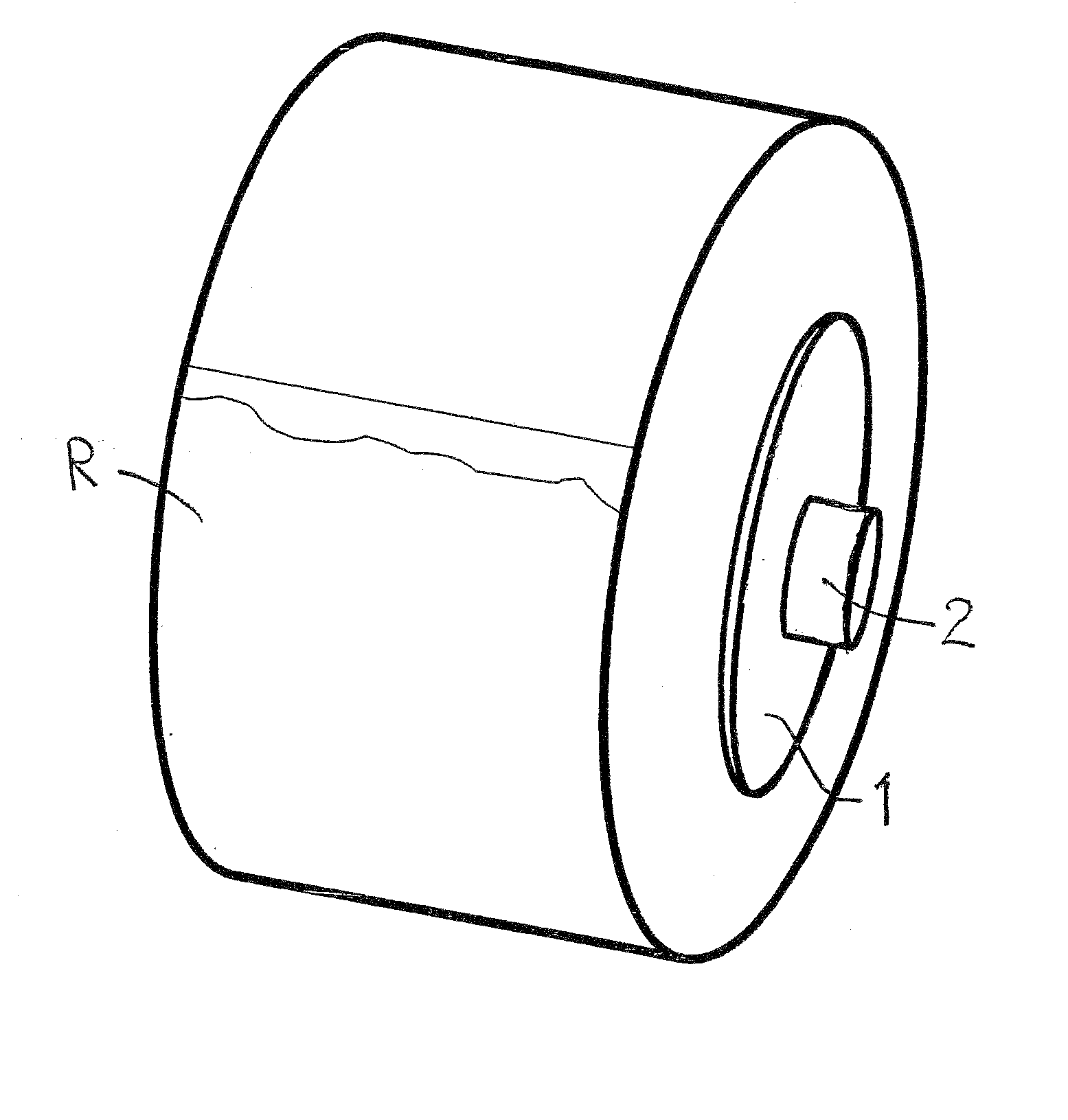 Adapter for a solid or coreless roll of hygiene paper